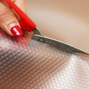 PVC shelf liner cutting installation